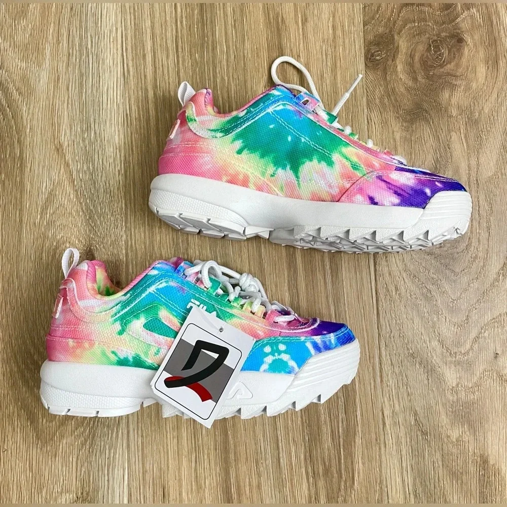 Fila Girls Disrupter II 3XM01064-775 Multicolor Casual Shoes Sneakers Size 3 NWT